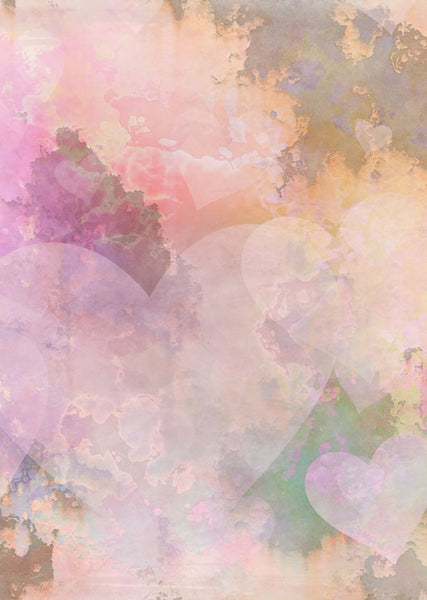 Pink Hearts Watercolour Art Print-Prints for - GIRLS-Online Framed-Australian Made Wall Art-Milk n Honey Designs