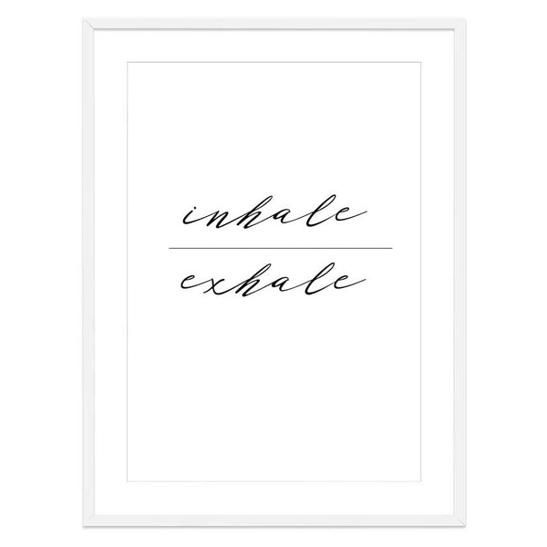 Inhale / Exhale Print-Art for Interiors-Online Framed-Australian Made Wall Art-Milk n Honey Designs