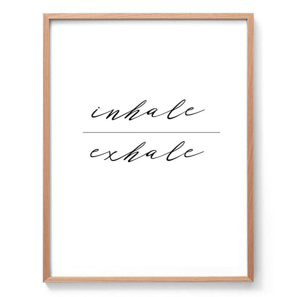 Inhale / Exhale Print-Art for Interiors-Online Framed-Australian Made Wall Art-Milk n Honey Designs