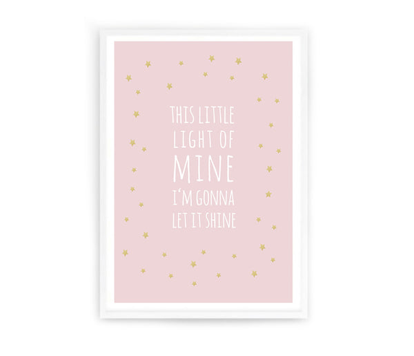 This Little Light of Mine Print-Prints for - GIRLS-Online Framed-Australian Made Wall Art-Milk n Honey Designs