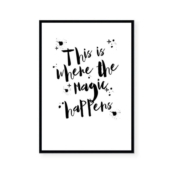 This is Where the Magic Happens Print-Art for Interiors-Online Framed-Australian Made Wall Art-Milk n Honey Designs