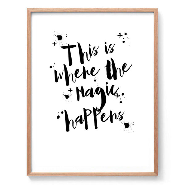 This is Where the Magic Happens Print-Art for Interiors-Online Framed-Australian Made Wall Art-Milk n Honey Designs