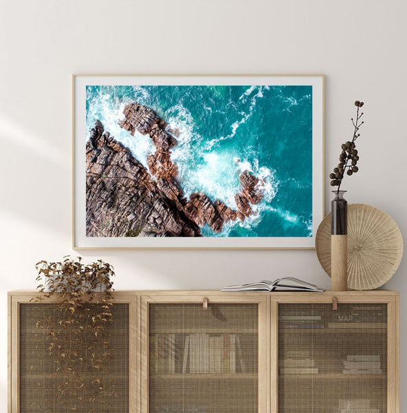 Aerial Rockface Photography Print-Art for Interiors-Online Framed-Australian Made Wall Art-Milk n Honey Designs