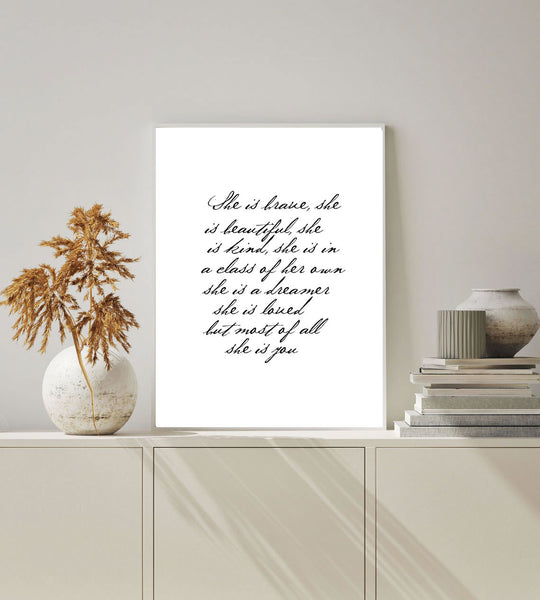 She is Print-Art for Interiors-Online Framed-Australian Made Wall Art-Milk n Honey Designs