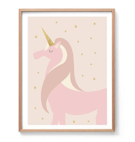 Unicorn Dreams Print-Art for Interiors-Online Framed-Australian Made Wall Art-Milk n Honey Designs