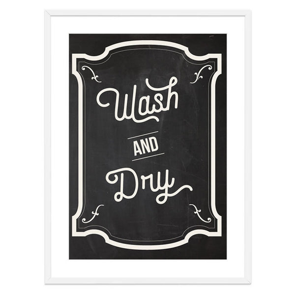 Wash and Dry Laundry Print-Art for Interiors-Online Framed-Australian Made Wall Art-Milk n Honey Designs