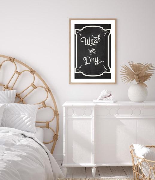 Wash and Dry Laundry Print-Art for Interiors-Online Framed-Australian Made Wall Art-Milk n Honey Designs